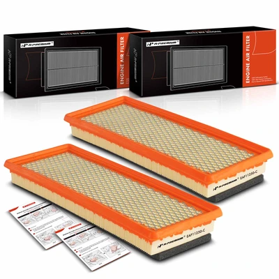 2 Pcs Engine Air Filter with Flexible Panel