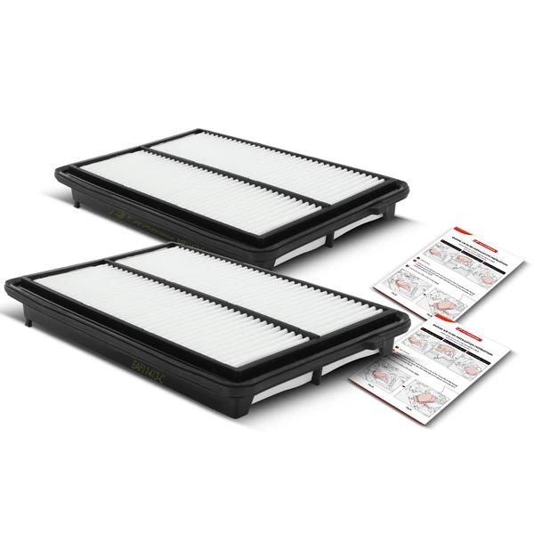 2 Pcs Engine Air Filter with Rigid Panel for Acura RDX 2013-2018 V6 3.5L