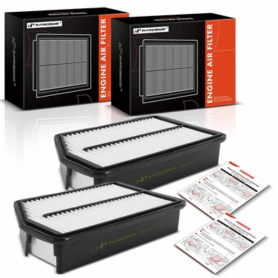 2 Pcs Front Engine Air Filter