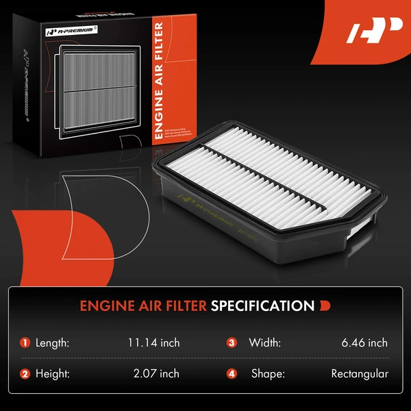 2 Pcs Front Engine Air Filter for Hyundai Accent Veloster Kia Rio 12-17 Soul 12-19