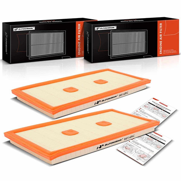 2 Pcs Engine Air Filter for 2012-2015 Mercedes-Benz C350