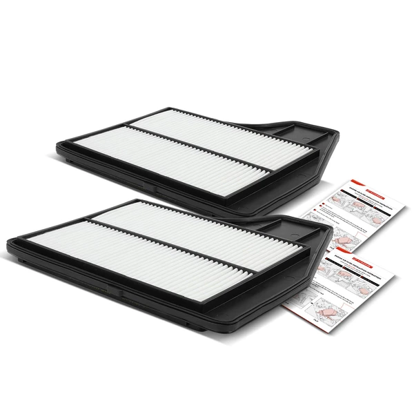 2 Pcs Engine Air Filter with Rigid Panel for Nissan Altima 2013-2018 L4 2.5L Sedan