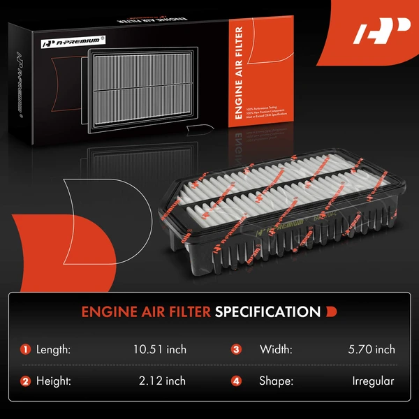 2 Pcs Engine Air Filter for Kia Forte Koup 2014-2017 Forte5 2014-2018 L4 1.6L