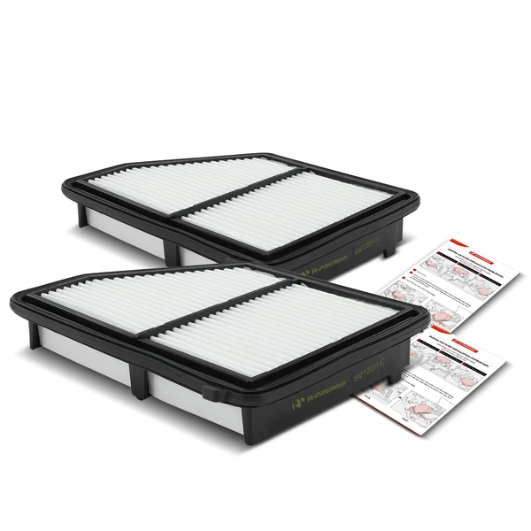 2 Pcs Engine Air Filter with Rigid Panel for Honda Civic 2016-2022 L4 2.0L