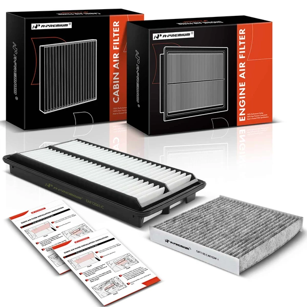 Engine & Activated Carbon Cabin Air Filter for Acura TLX Honda Odyssey