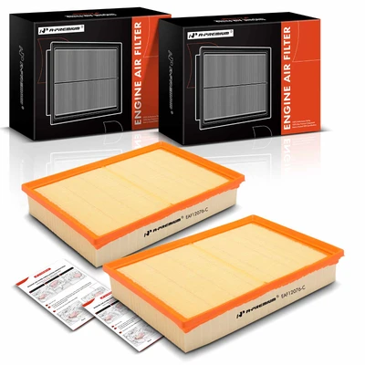 2 Pcs Engine Air Filter with Flexible Panel
