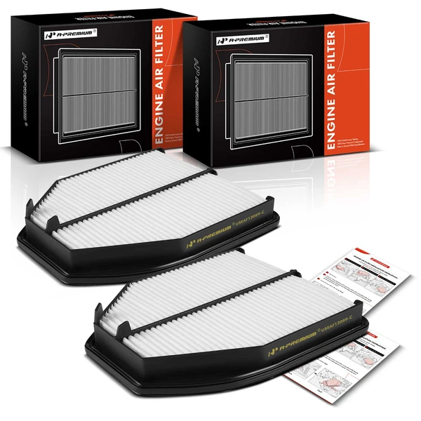 2 Pcs Engine Air Filter with Rigid Panel for Acura ILX 2016-2022 L4 2.4L