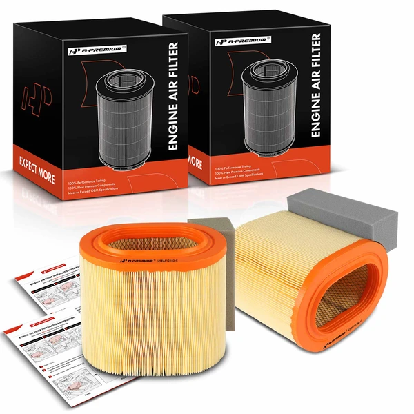 2 Pcs Engine Air Filter for 2017-2019 Ford F-350 Super Duty