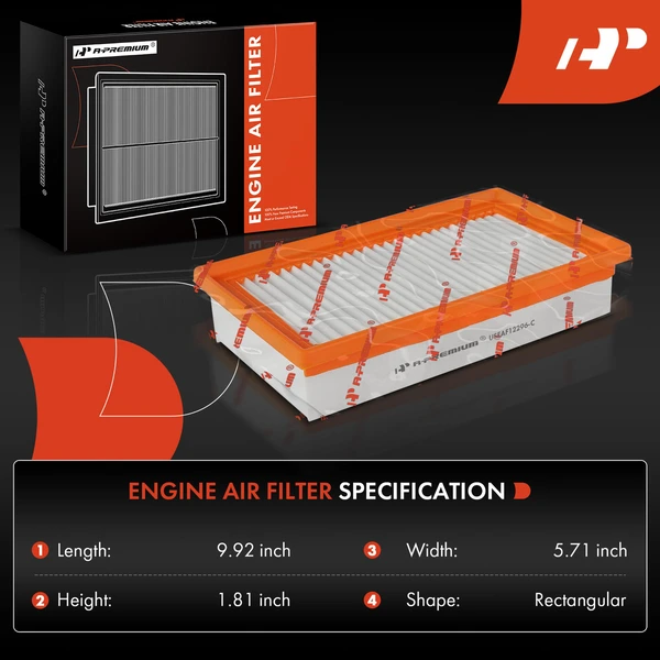 2 Pcs Engine Air Filter for Hyundai Accent 2018-2022 Kia Rio 2018-2023 L4 1.6L