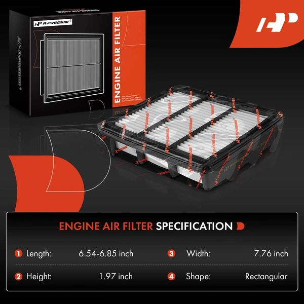 2 Pcs Engine Air Filter for Honda Accord 2018-2022 Jeep Wagoneer 2023-2024