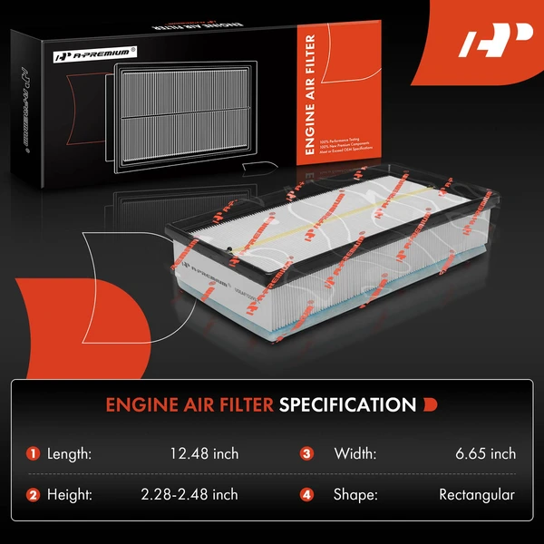 2 Pcs Engine Air Filter for Volkswagen Atlas 2018-2023 Atlas Cross Sport