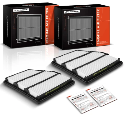 2 Pcs Engine Air Filter with Rigid Panel