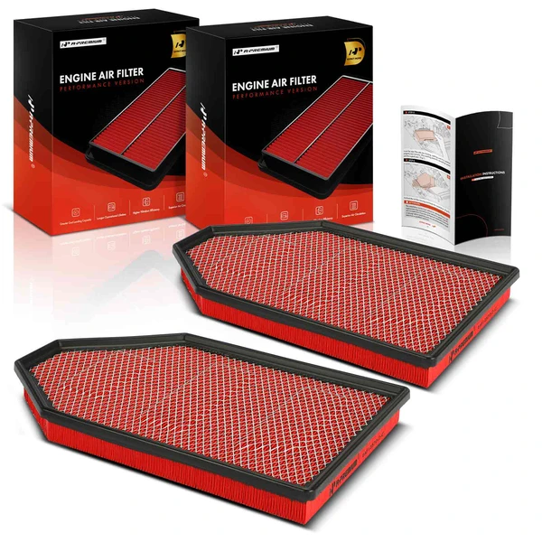 2 Pcs Front High Performance Engine Air Filter for 2011-2023 Dodge Challenger