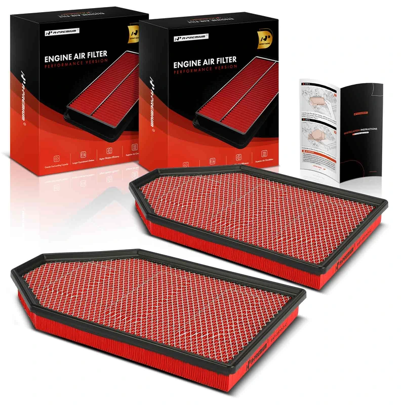 2 Pcs Front High Performance Engine Air Filter for Dodge Challenger 2011-2023 Charger