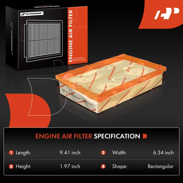 2 Pcs Engine Air Filter for Ford Transit Connect 2019-2023 L4 2.0L