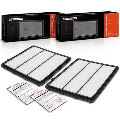 2 Pcs Engine Air Filter with Flexible Panel