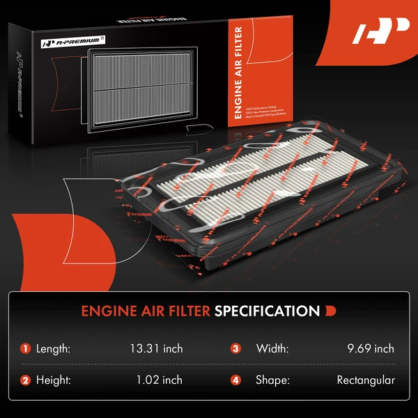 2 Pcs Engine Air Filter with Flexible Panel for INFINITI QX50 2019-2023 QX55 2.0L