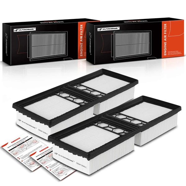 2 Pcs Engine Air Filter for Alfa Romeo Giulia Stelvio 2017-2023 L4 2.0L