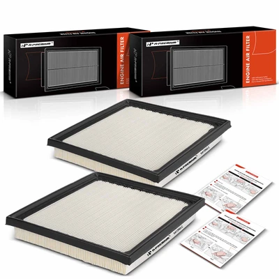 2 Pcs Engine Air Filter with Flexible Panel