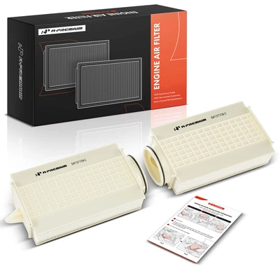 2 Pcs Driver & Passenger Engine Air Filter