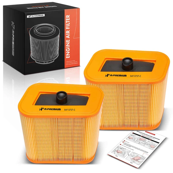 2 Pcs Engine Air Filter for BMW E90 E92 E93 M3 2010-2013 V8 4.0L GAS DOHC