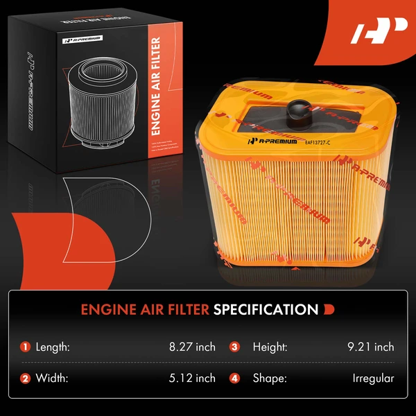 2 Pcs Engine Air Filter for BMW E90 E92 E93 M3 2010-2013 V8 4.0L GAS DOHC