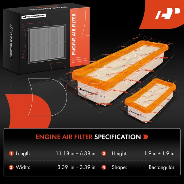 4 Pcs Front Engine Air Filter for BMW F97 G01 X3 2020-2024 F98 G02 X4 2020-2025 L6 3.0L