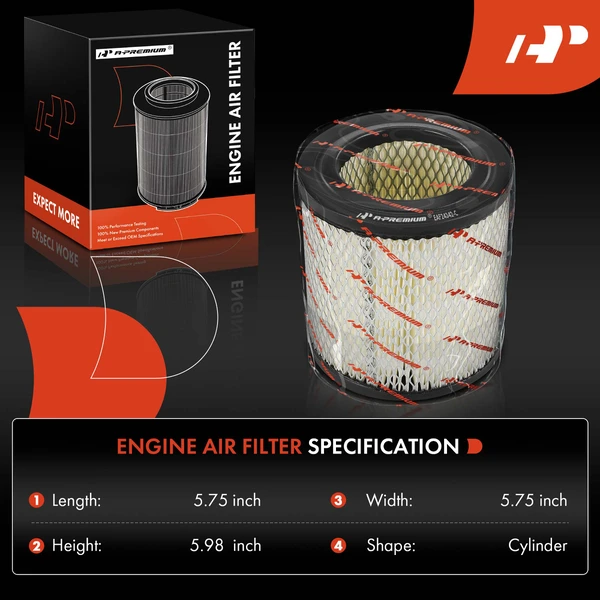 2 Pcs Front Engine Air Filter for Buick Century Regal Chevrolet Camaro Oldsmobile Pontiac