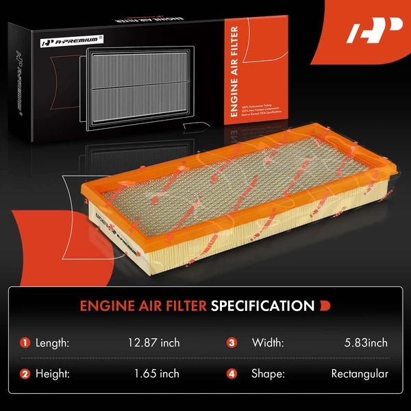 Engine Air Filter for Ford F-150 F-250 F-350 F-Super Duty E-150 Econoline Bronco