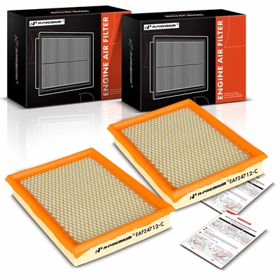2 Pcs Engine Air Filter