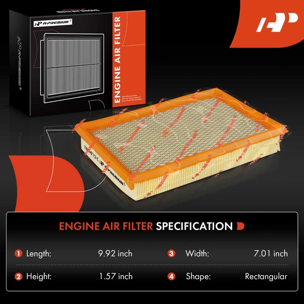 Engine Air Filter for Ford Taurus 1996-1999 Tempo 1992-1994 Mercury Sable Topaz