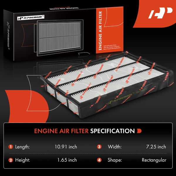 2 Pcs Engine Air Filter for INFINITI FX45 2003-2008 M45 2003-2004 Q45 1990-2006