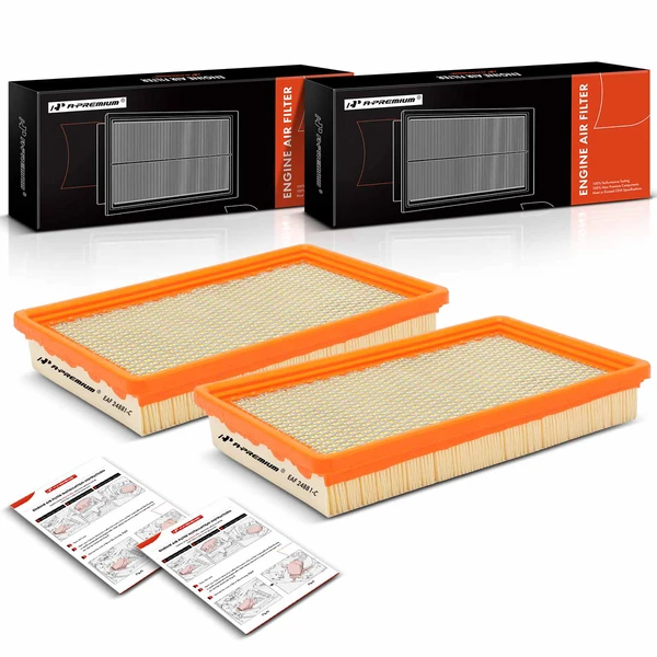 2 Pcs Engine Air Filter for Chevrolet Corsica Oldsmobile Achieva Pontiac Grand