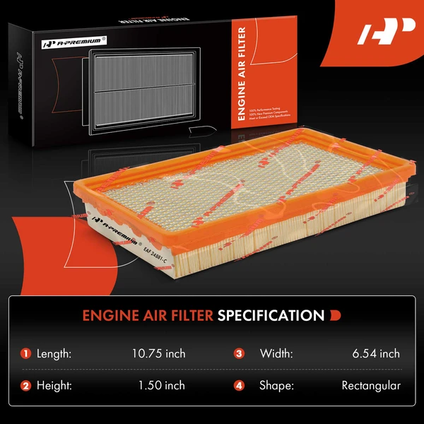 Engine Air Filter for Chevrolet Corsica Oldsmobile Achieva Pontiac Grand Am