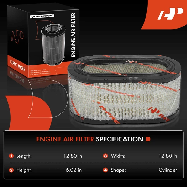 2 Pcs Front Engine Air Filter for Ford F-250 1994-1996 F-250 HD 1997 F-350 1994-1997 7.3L