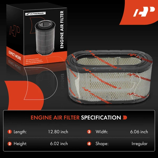 Engine Air Filter for Ford F-250 1994-1996 F-250 HD 1997 F-350 1994-1997 V8 7.3L