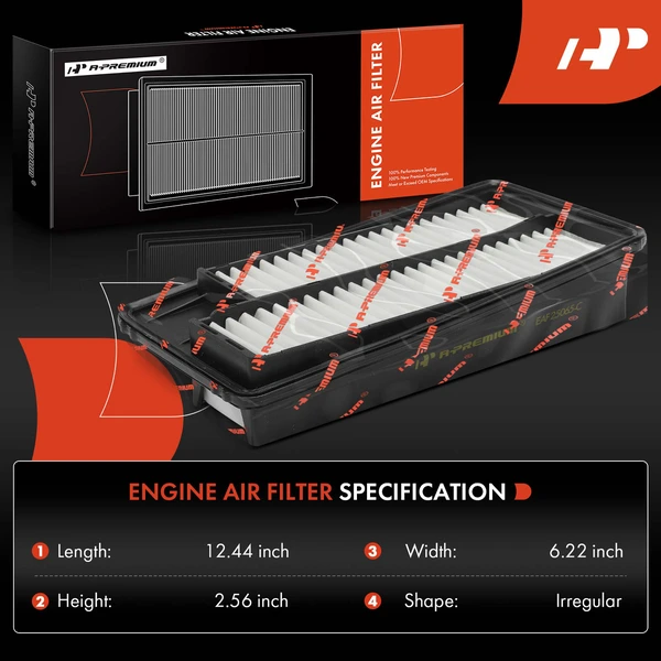 2 Pcs Engine Air Filter for Honda Accord 1995-1997 Acura CL 1997-1999 V6 2.7L 3.0L