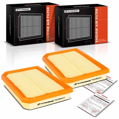 2 Pcs Engine Air Filter
