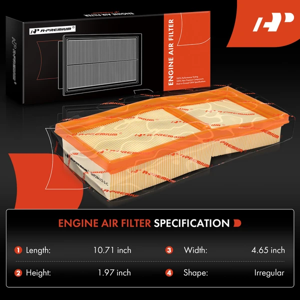 4 Pcs Engine Air Filter for Mercedes-Benz R170 SLK230 SLK320 Chrysler Crossfire