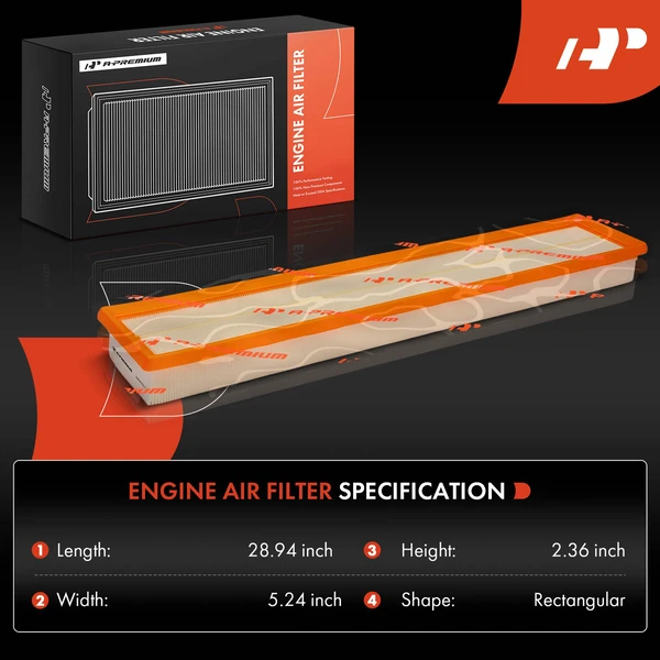 2 Pcs Engine Air Filter for Porsche Panamera 2016-2022 V6 2.9L 3.0L V8 4.0L