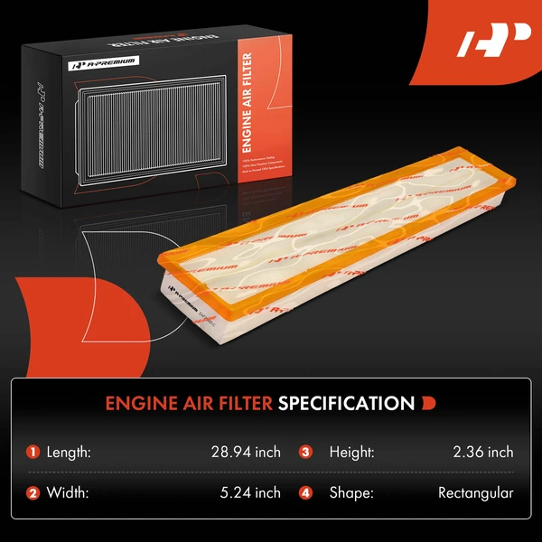 Front Engine Air Filter for Porsche Panamera 2016-2022 2.9L 3.0L 4.0L