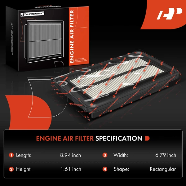 2 Pcs Engine Air Filter for Toyota Yaris 2016-2020 Yaris iA 2017-2018 Scion iA