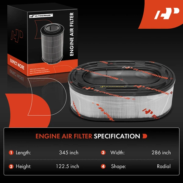 Front Engine Air Filter for Chevrolet Corvette 2020-2024 V8 6.2L