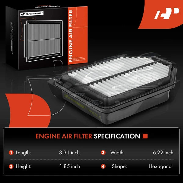 2 Pcs Engine Air Filter for Genesis G80 2021-2024 G90 2023-2024 V6 3.5L