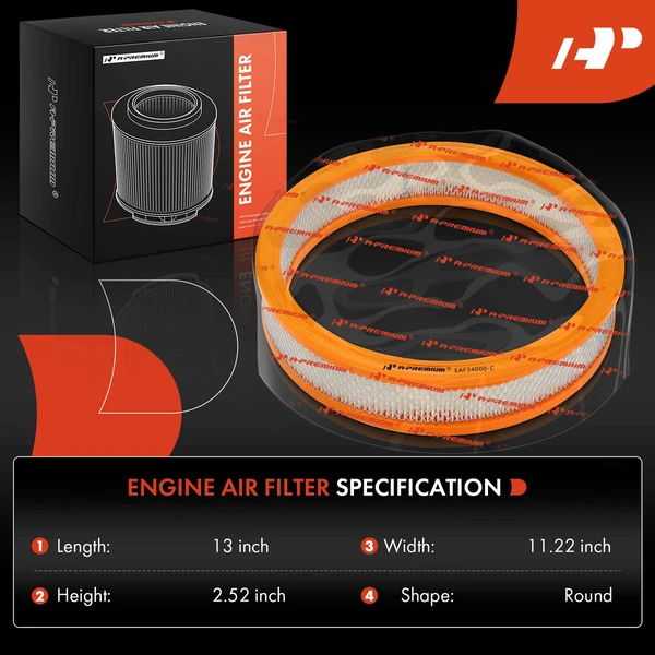 Engine Air Filter for Ford Mustang 1969-1973 Elite Lincoln Continental Mercury