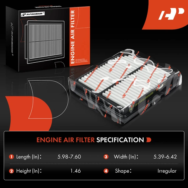 Engine Air Filter for Honda Civic CRX 1988-1991 L4 1.5L 1.6L