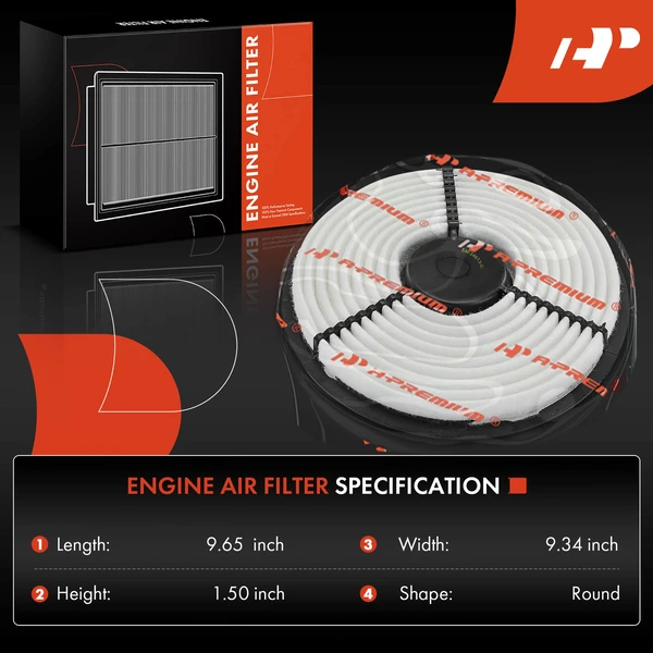 2 Pcs Engine Air Filter for Chevrolet Sprint Pontiac Firefly Suzuki Swift Forsa