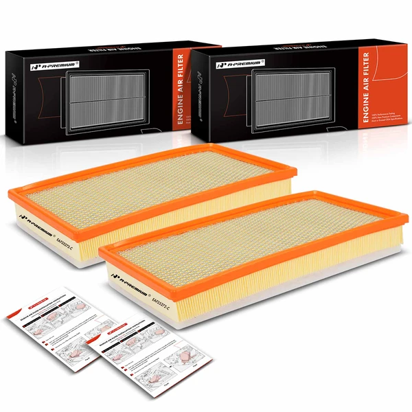 2 Pcs Engine Air Filter for 1999 Ford F-350 Super Duty