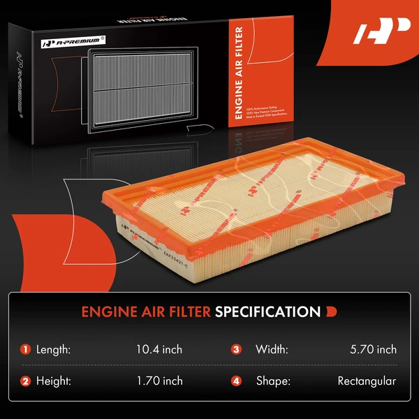 Engine Air Filter for Kia Rio 2001-2005 L4 1.5L 1.6L