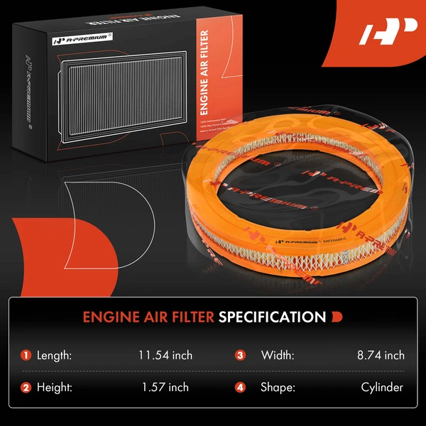 2 Pcs Engine Air Filter for Chevrolet Nova 85-87 Toyota Corolla 83-88 Tercel 80-88